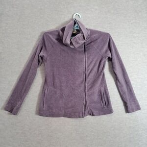 Royal Robbins Women Jacket Large Purple Fleece Full Zip